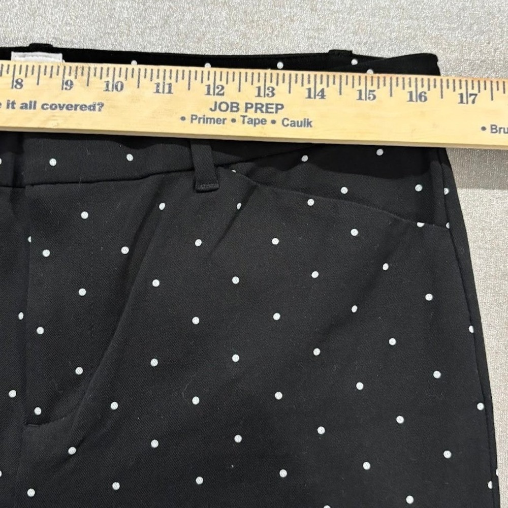 Gap Signature Skinny Ankle Pants Womens 10 Tall Black Polka Dot Stretch Classic - Picture 5 of 8